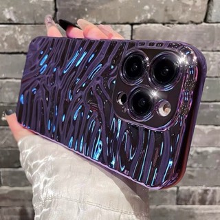 Ốp Điện Thoại Silicon Mềm Nhám Trong Suốt Mạ Màu Laser 3D Cho iPhone 14 13 12 Pro Max 14 Plus