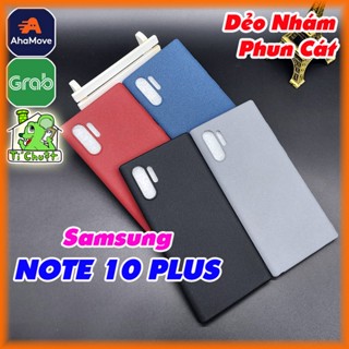 [Ảnh Thật] Ốp lưng Samsung NOTE 10 PLUS  Dẻo Màu Phun Cát Nhám Mịn