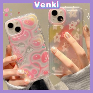 Case For iPhone 14 Pro Max TPU Soft Jelly Airbag Clear Case Rainbow Stars And Hearts Camera Protection Shockproof For iPhone 14 13 12 11 Plus Pro Max 7 Plus X XR