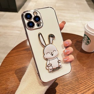 Ốp Điện Thoại Mạ Điện Hình Thỏ Cho iPhone 6 plus 6s plus 7 plus 8 plus xs max xr 11 pro max 12 pro max 13 pro max 14 plus 14 pro max