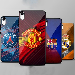 Ốp Lưng IPHONE XR mặt kính cường lực cao cấp In hình Câu Lạc Bộ Bóng Đá