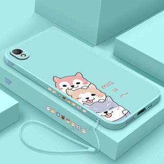 Ốp Điện Thoại TPU Dẻo Họa Tiết Chú Chó Dễ Thương Kèm Dây Đeo Cho oppo a37