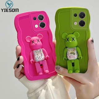 Ốp Điện Thoại Silicon Mềm Có Giá Đỡ Hình Gấu Kaws Cát Chảy Nhiều Màu Cho OPPO Reno 8 7 6 5 Pro 8Z 7Z 2 2F 5G