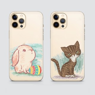 Ốp lưng iphone Mèo Thỏ silicon dẻo ip 7 8 Plus 6 6s Plus 11 13 12 14 Pro MAX XR X XS MAX SE 2020 u402