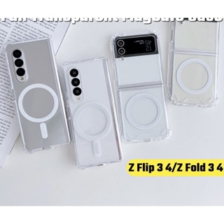 Ốp Điện Thoại PC Trong Suốt Chống Vân Tay hỗ trợ sạc Cho Samsung Galaxy Z Flip 4 Flip 3 Fold 4 Fold 3 Fold 2 Fold 1