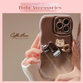 Ốp Lưng Iphone Dán Hình 3D Gấu Honey Nâu Dễ Thương Cho Iphone 7 8 Plus SE X XS XS Max 11 12 13 14 Pro Max Dobi O6
