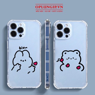 Ốp lưng iphone Gấu thả tim trong suốt viền vuông cho iphone 11 13 pro max 14 12 pro max mini x r s max 6 s 7 8 plus