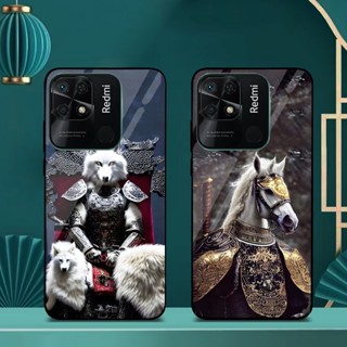 Ốp Lưng XIAOMI REDMI 10C Mặt lưng kính cao cấp, thiết kế độc quyền 12 con giáp chiến binh