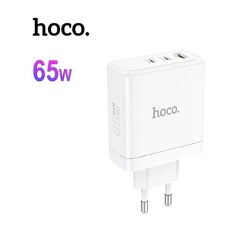 Cốc sạc nhanh Hoco N30 GaN 65W chân tròn 2 cổng Type-C/ USB sạc siêu nhanh cho Tab,Smartphone...