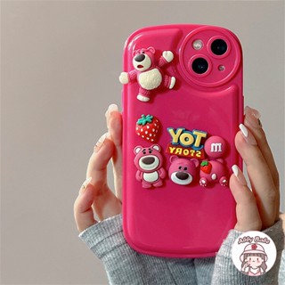 Ốp Điện Thoại Mềm Hình Gấu 3D Chống Mồ Hôi Cho IPhone 14 Pro Max 11 7Plus 13 12 11 Pro Max X XS Max XR