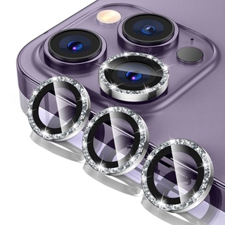Miếng dán 3 mắt bảo vệ camera iPhone 14 pro max 13 pro max 11 Pro max 12 Pro Max 12 mini titan đính đá chống trầy xước