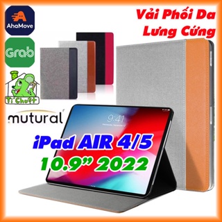 [Chính Hãng Mutural] Bao Da iPad AIR 4 2020/AIR 5 2022 10.9&quot; Canvas Vải Phối Da Lưng Cứng