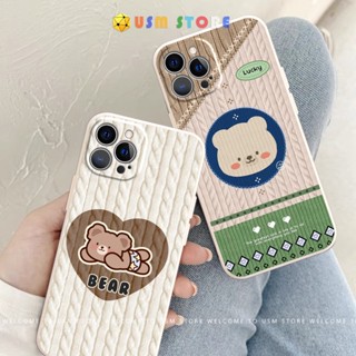 Ốp lưng Gấu họa tiết len iPhone 6/7 P/8 P/X/Xmax/11Pro/11Promax /12 Mini/12Pro/12Promax/13pro/13Promax/13mini/14 Pro/ 14