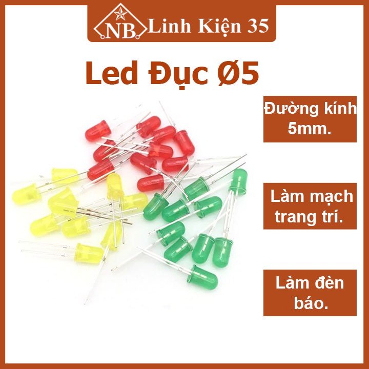 Gói 10 con led các loại phi 5