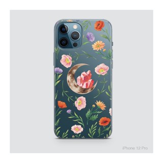 Ốp iphone Trăng Hoa silicon trong suốt ip 7 8 Plus 6 6s Plus 11 13 12 14 Pro MAX XR X XS MAX SE 2020 u386