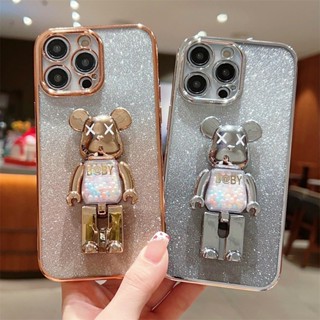 Ốp Điện Thoại TPU Mềm Chống Sốc Có Giá Đỡ Hình Gấu Cho IPhone 11 14 Pro Max 12 11 13 Pro Max X XS Max