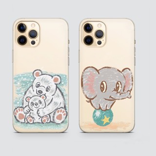 Ốp lưng iphone Gấu Voi silicon dẻo ip 7 8 Plus 6 6s Plus 11 13 12 14 Pro MAX XR X XS MAX SE 2020 u401