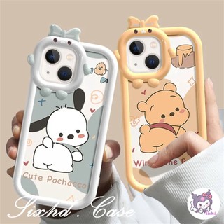 Ốp Lưng Điện Thoại cho OPPO A78 A17 A17K A57 A77s A76 A96 A16 A16K A15 A74 A54 A53 A33 A32 A31 A5 A9 A5s A3s Reno 8Z 7Z 6 5 A95 A94 A93 A92 A77 A52 A16e A12e F11 Small Monster Phone Casing Cute Winnie Bear Case Phone Soft Cover