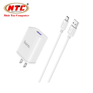 Bộ sạc Hoco HK28 USB Type-C Fast Charge / VOOC / QC3.0 22.5W (Trắng) - Hãng phân phối