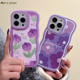 Ốp Điện Thoại Mềm Chống Sốc Họa Tiết Hoa Tulip Cho iPhone 14 Plus 14 13 12 11 Pro XS Max XR X 7 8 Plus