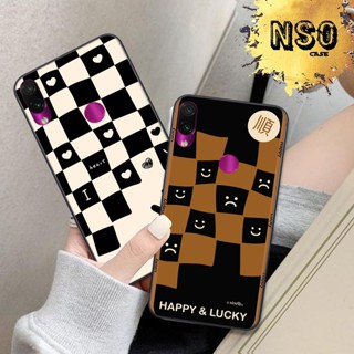 Ốp Xiaomi Redmi Note 7 / Redmi Note 7 Pro / Redmi 7 In Hình Họa Tiết Ca Rô Kẻ trái tim đẹp dễ thương Hot Trend 2023