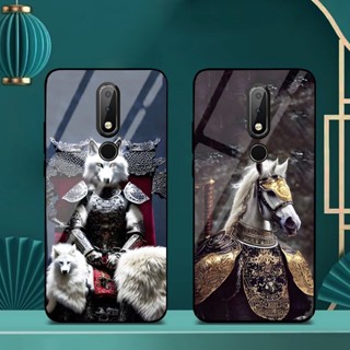 Ốp Lưng NOKIA 6.1 PLUS Mặt lưng kính cao cấp, thiết kế độc quyền 12 con giáp chiến binh
