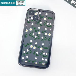 Suntaiho Ốp lưng iphone Ốp Điện Thoại Mềm Trong Suốt Chống Sốc In Hình Hoa Cúc Cho iPhone 13 11 Pro Max 12 Pro / Max / Xs Max / XR / 7 / 8 Plus