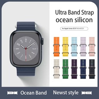 Dây Đeo Silicone Cho Đồng Hồ Thông Minh Apple Watch Ultra 8 Ultra 8 7 6 5 4 3 iWatch 49mm 44mm 40mm 45mm 41mm 42mm 38mm