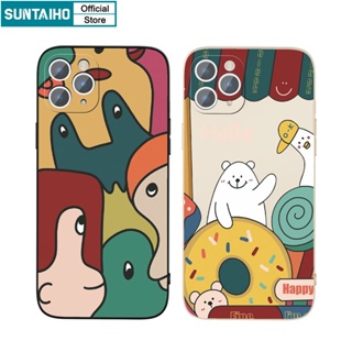 Suntaiho Ốp lưng iphone Ốp Điện Thoại in họa tiết mặt người/ gấu thích hợp cho iPhone 14 Pro 11 Promax 12 13 XS Max 7 Plus 8 Plus