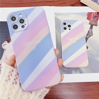 Ốp điện thoại mềm màu cầu vồng cho OPPO A16 A15 A15S A55 A54 4G A93 4G Reno 4F F17 Pro Lite