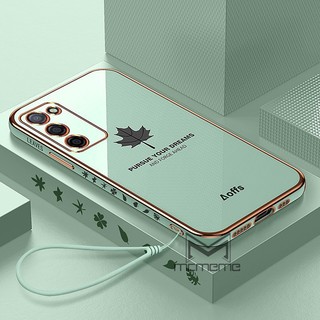 Ốp Điện Thoại Mạ Hình Lá Phong Cho Samsung Galaxy Note 20 Ultra 10 Pro M12 M22 M32 A750 A7 2018 j4 J6 J7 Plus Prime