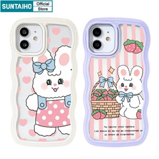 Suntaiho Ốp lưng iphone in hình thỏ xinh xắn thích hợp cho iPhone 11 Pro 14 Pro Max 12 13 Pro XR XS Max