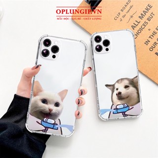 Ốp iphone Chó mèo phun nước silicon dẻo bảo vệ camera cho iphone 11 13 pro max 14 12 pro max mini x r s max 6 s 7 8 plus