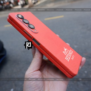 Miếng dán skin 3m vân da samsung Fold 1, Fold 2 , Fold 3 , Fold 4 , Flip 1 , Flip 2 , Flip 3 ,Flip 4 , S21 , S22 hermes