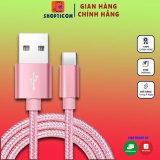 Dây cáp sạc điện thoại 1m S P chất liệu dù cho điện thoại không nóng máy cho tai nghe bluetooth pin dự phòng giá rẻ