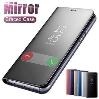 Ốp Điện Thoại Nắp Lật Tráng Gương Cho Samsung Galaxy A30 A50 A30S A50S A31 A51 A20S M10 M31 A7 2018 A10 A20
