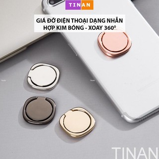 Giá Đỡ Điện Thoại Di Động Hợp Kim Vuông Bóng, Giá Đỡ Dạng Nhẫn Đa Chức Năng Cho Điện Thoại