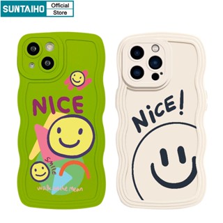 Suntaiho Ốp lưng iphone Ốp điện thoại silicon trong suốt in mặt cười thích hợp cho iPhone 14 11 12 13 Pro Max XS X XR XS Max 7 8 Plus