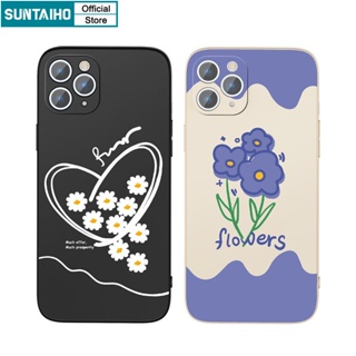 Suntaiho Ốp lưng iphone Ốp Điện Thoại silicon mềm in họa tiết hoa thích hợp cho iPhone 14 Pro 11 Promax 12 13 XS Max 7 Plus 8 Plus