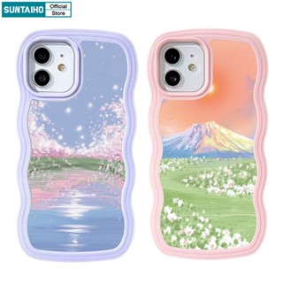 Suntaiho Ốp lưng iphone in hình hoàng hôn núi phú sĩ thích hợp cho iPhone 14 PRO 13 11 PRO Max 12 7 8 Plus X