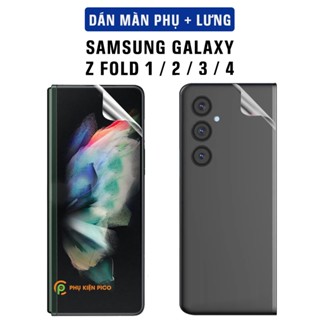 Dán mặt sau Samsung Galaxy Fold và Dán mặt trước PPF dẻo trong suốt - combo2