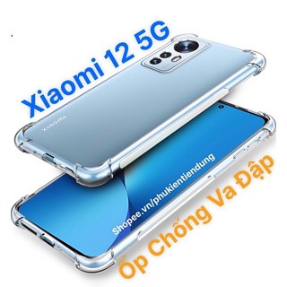 Ốp Lưng Xiaomi 12 Dẻo Trong Suốt Chống Va Đập Có Gù Bảo Vệ 4 Gốc Silicon Cao Cấp