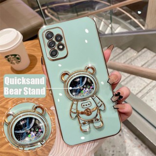 Ốp Điện Thoại In Hình Gấu Phi Hành Gia Sang Trọng Có Giá Đỡ Cho OPPO A93 A5S A11K F11 F9 Reno 6 Pro 5G 5 2 2f 2Z
