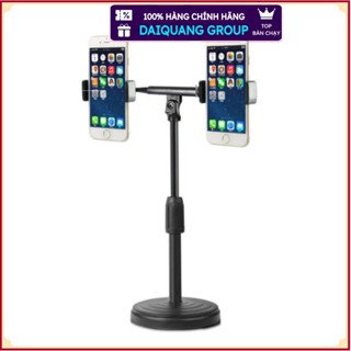 (CHÍNH HÃNG) Giá Đỡ Điện Thoại Để Bàn Kẹp 2 Điện Thoại Livestream Xem Video Xoay 360 Độ Cao Cấp - #kepdienthoai