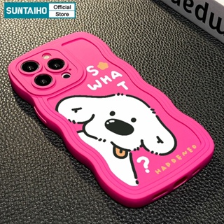 Suntaiho Ốp lưng iphone mềm in hình cún xinh xắn thích hợp cho hone 14 Pro Max 12 13 11 Pro Max XS X XR XS