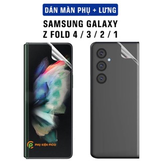 Dán màn hình ngoài và Dán lưng Samsung Galaxy Z Fold 2 / Fold 3 / Fold 4 PPF cao cấp dẻo trong suốt - Combo 2