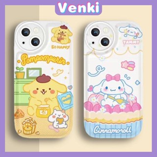 Case For iPhone 11 Soft TPU Air Cushion Case Glossy Cute Cartoon Puppy Airbag Shockproof Camera Protection Compatible for iPhone 14 13 12 11 Pro Max 7 8 Plus