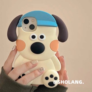 Cartoon Three-Dimensional Puppy Iphone14promax Apple 13 Phone Case 12 Silicone 11 Drop-Resistant 14plus Female New PnL3