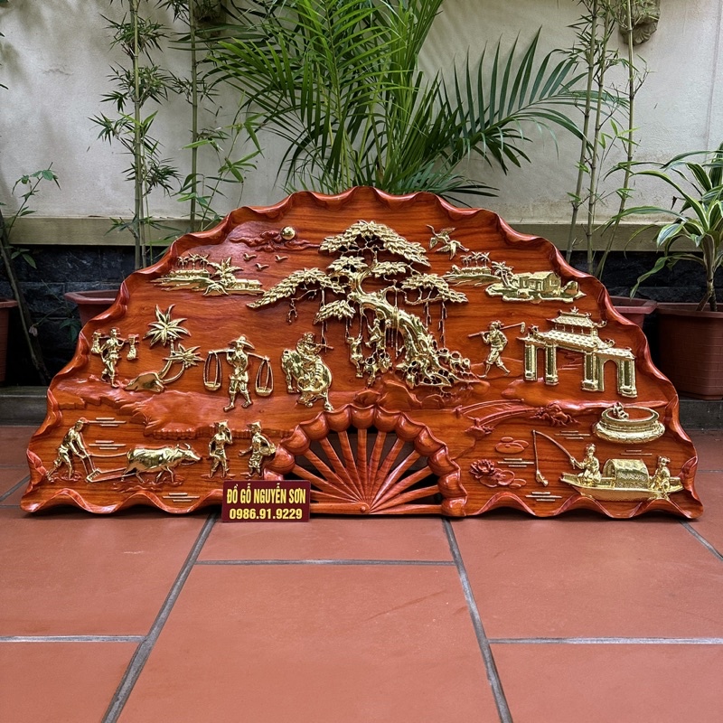 Tranh gỗ đồng quê