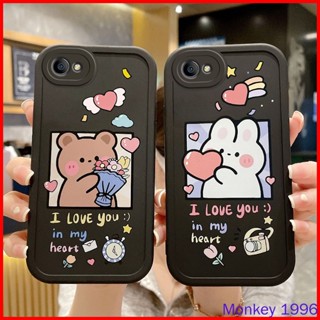 ốp lưng OPPO A83 Ốp Điện Thoại tpu Mềm Hình Gấu Đen Gợn Sóng Cho OPPO A83 XXX